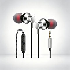 Wired Earbuds Headphones with Microphone Stereo Bass Earphones Noise Isolation in-Ear Headset Compatible with All Smartphones Tablets iPod IPad MP3 Player That with 3.5 mm Interface