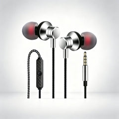 Wired Earbuds Headphones with Microphone Stereo Bass Earphones Noise Isolation in-Ear Headset Compatible with All Smartphones Tablets iPod IPad MP3 Player That with 3.5 mm Interface