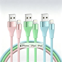 10ft Apple MFi Certified iPhone Charger Cord, 3-Pack Fast Charging Cable